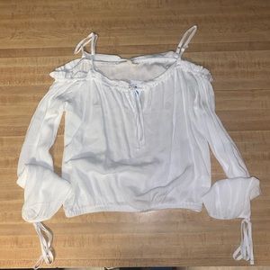 Pacsun cropped off the shoulder long sleeve shirt